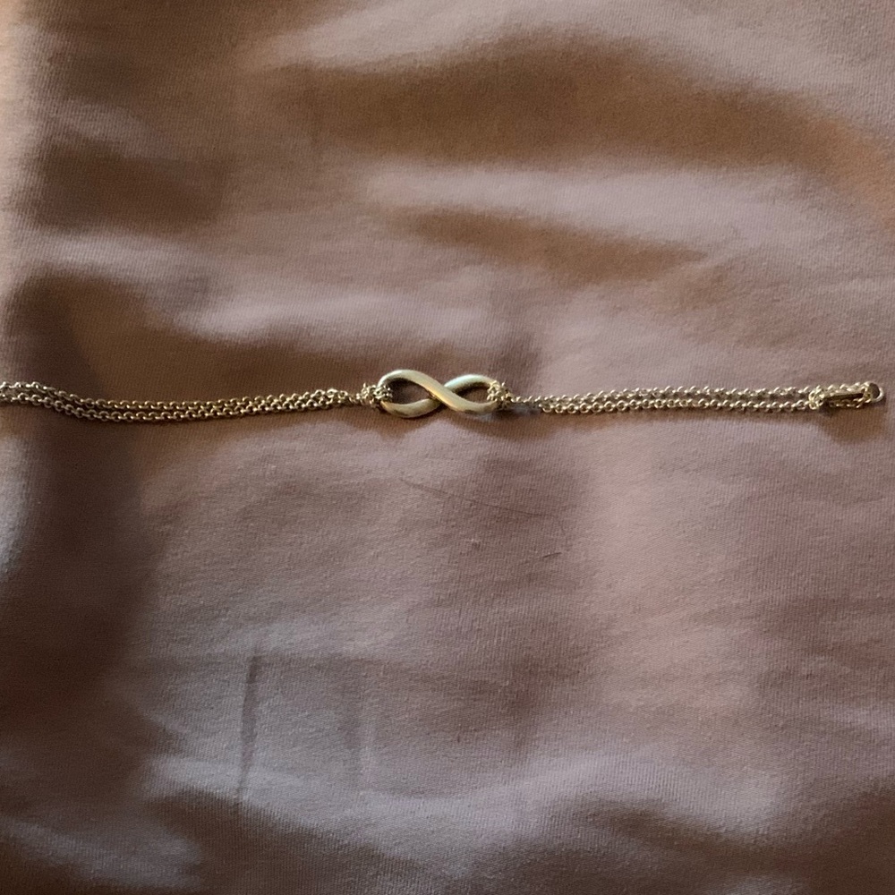 J43 AUTHENTIC TIFFANY DOUBLE STRAND INFINITY BRACELET